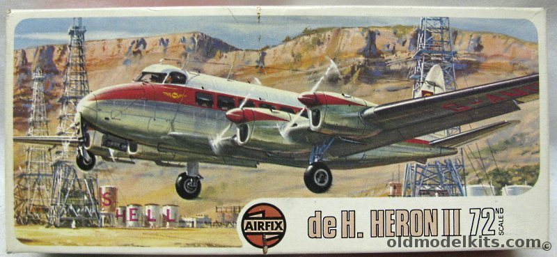 Airfix 1/72 Shell D.H. Heron II, 03001-2 plastic model kit